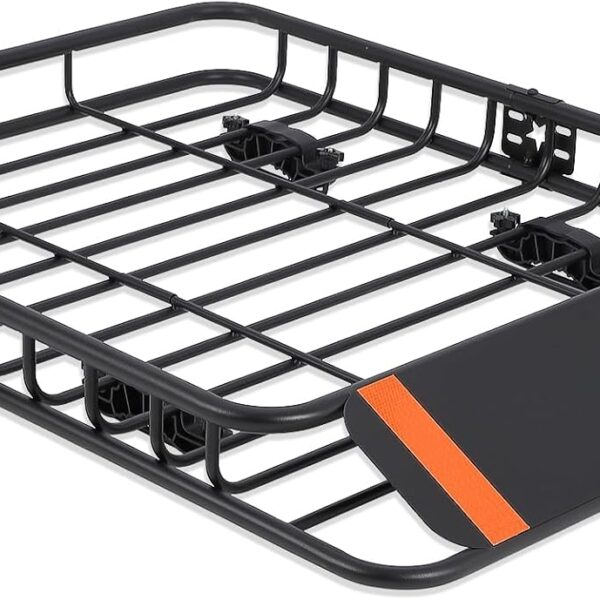 Universal Extendable Roof Cargo Basket (Black Steel)