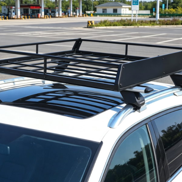 Roof Cargo Basket With Removable Wind Fairing